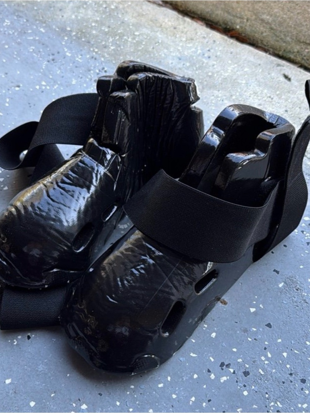 Black sparring boots